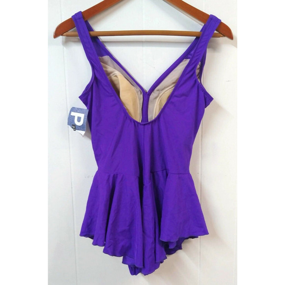 VTG 90s One Piece skirted swimsuit - about a modern medium/size 8- like NEW! - Picture 5 of 7